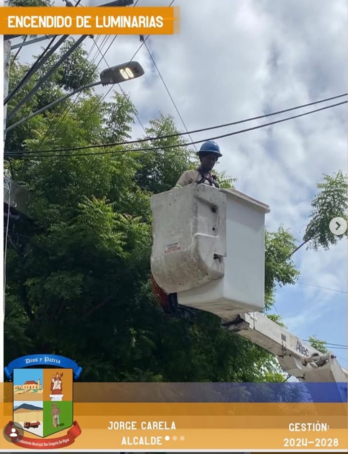 ¡Nigua se ilumina! Alcaldía y Edesur despliegan amplio operativo para encender las calles del municipio